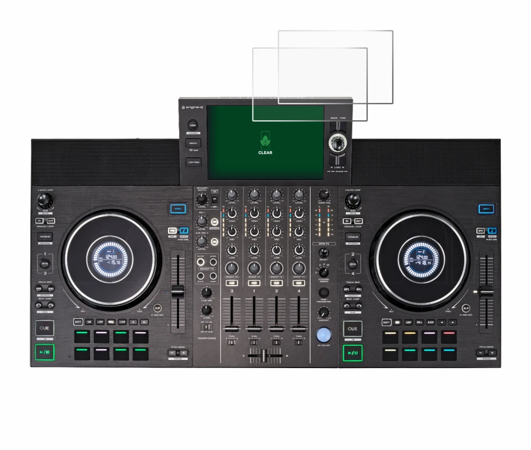 Image de l'appareil Denon DJ SC LIVE 4 avec une grande variété de protections d'écran.