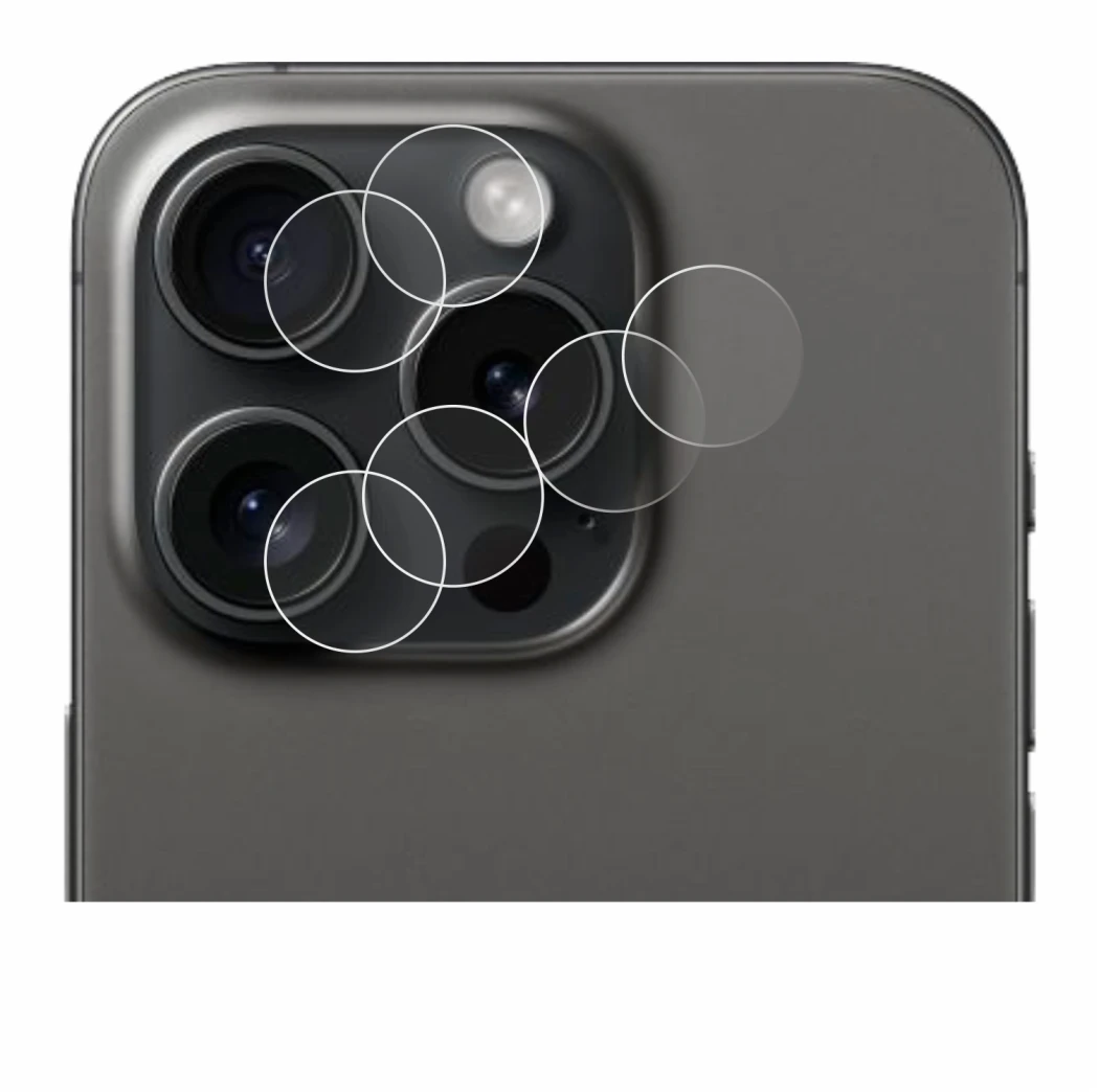 Image de l'appareil Apple iPhone 15 Pro (Caméra UNIQUEMENT) avec une grande variété de protections d'écran.