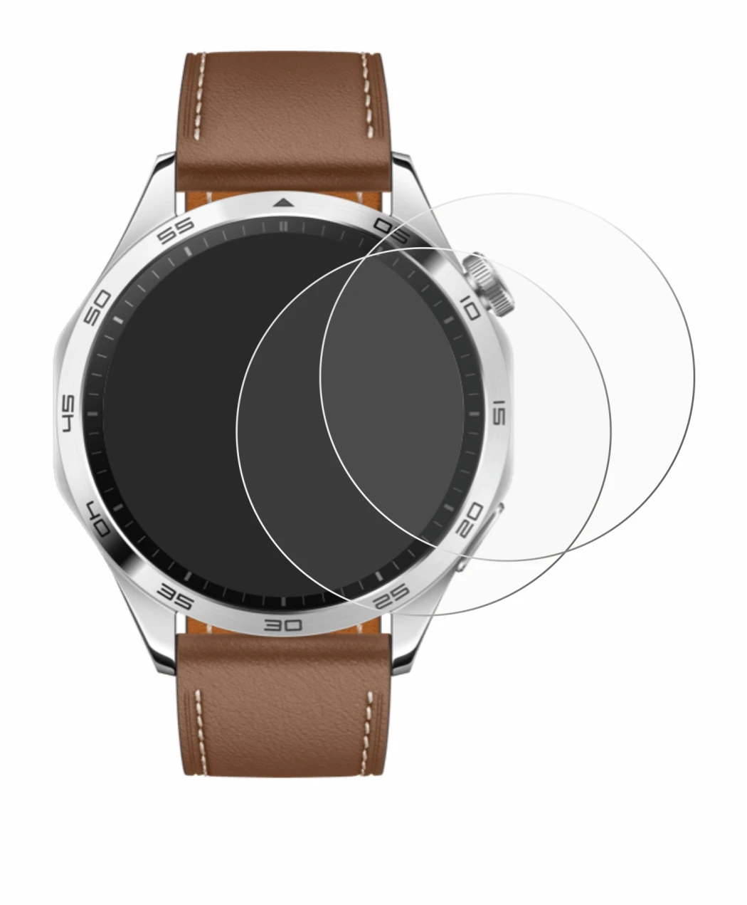 Image de l'appareil Huawei Watch GT 4 (46mm) avec une grande variété de protections d'écran.
