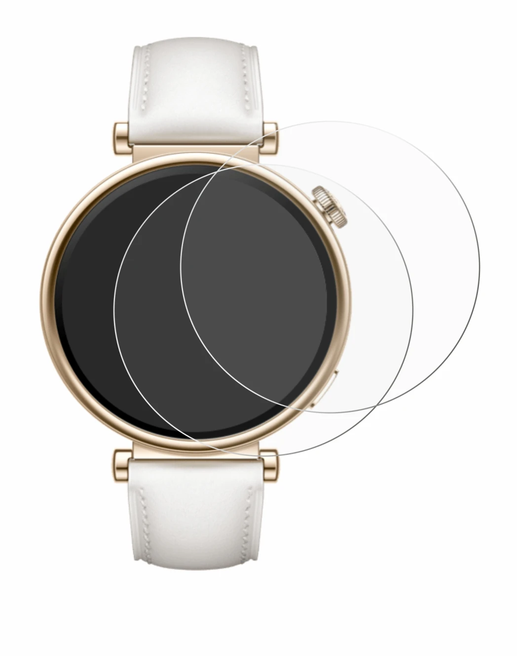 Image de l'appareil Huawei Watch GT 4 (41mm) avec une grande variété de protections d'écran.