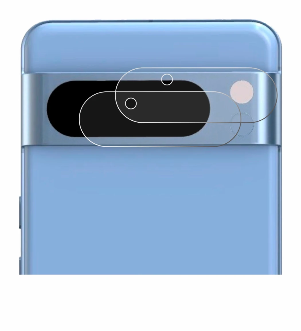Image de l'appareil Google Pixel 8 Pro (Caméra UNIQUEMENT) avec une grande variété de protections d'écran.