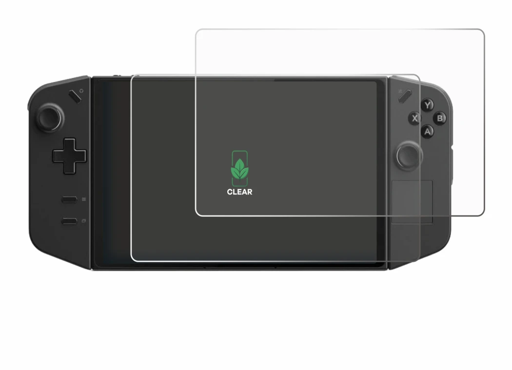 Image de l'appareil Lenovo Legion Go avec une grande variété de protections d'écran.