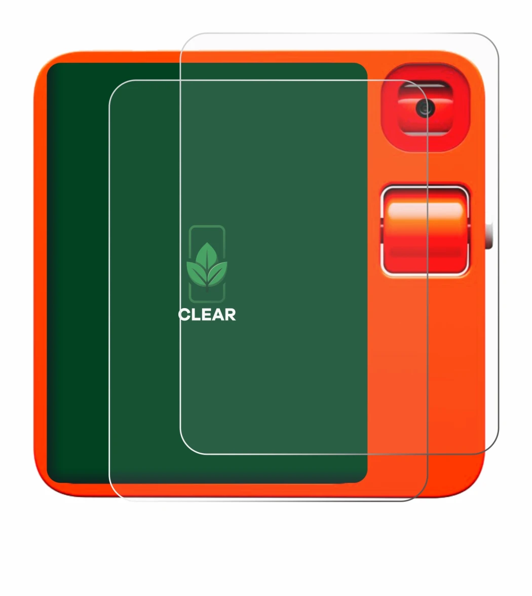 Image de l'appareil rabbit r1 avec une grande variété de protections d'écran.