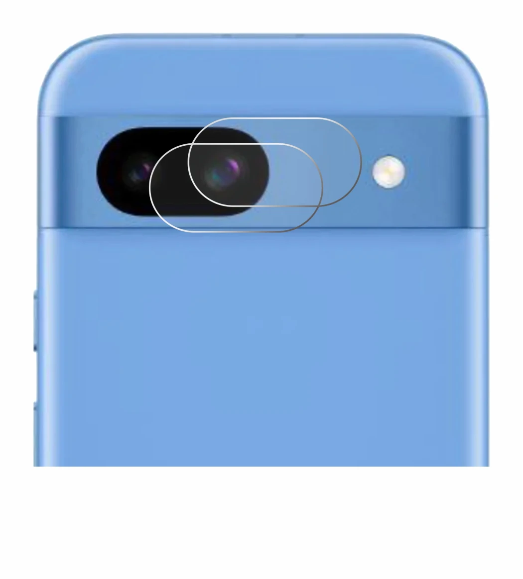 Image de l'appareil Google Pixel 8a (Caméra UNIQUEMENT) avec une grande variété de protections d'écran.