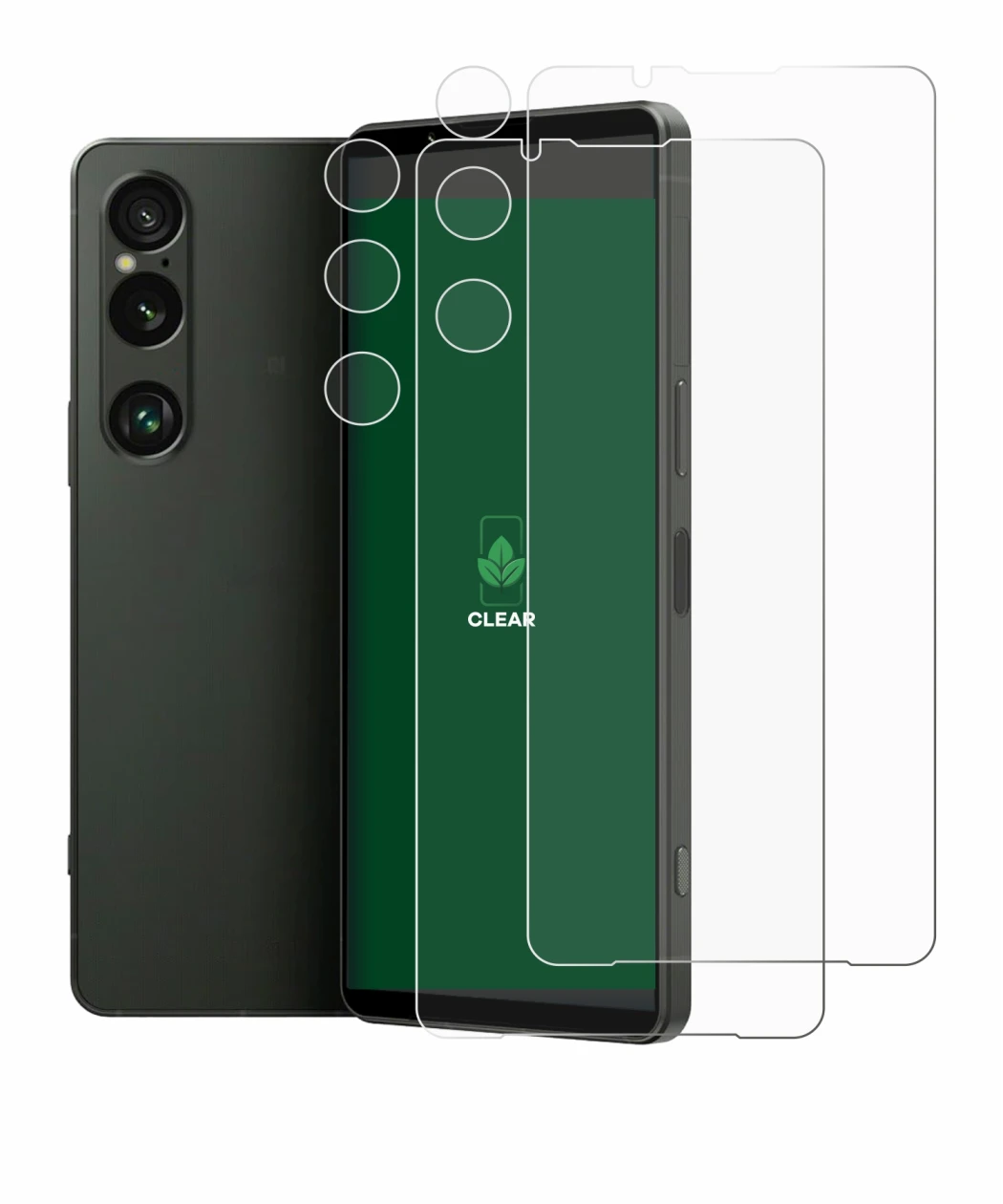 Image de l'appareil Sony Xperia 1 VI (Avant+Caméra) avec une grande variété de protections d'écran.