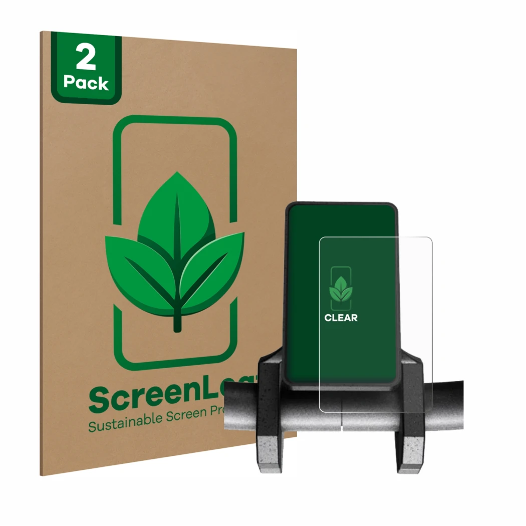 Face avant d’un emballage produit avec le logo de la marque ScreenLeaf. À côté, l’appareil Joyor S8-S V1 est représenté avec l