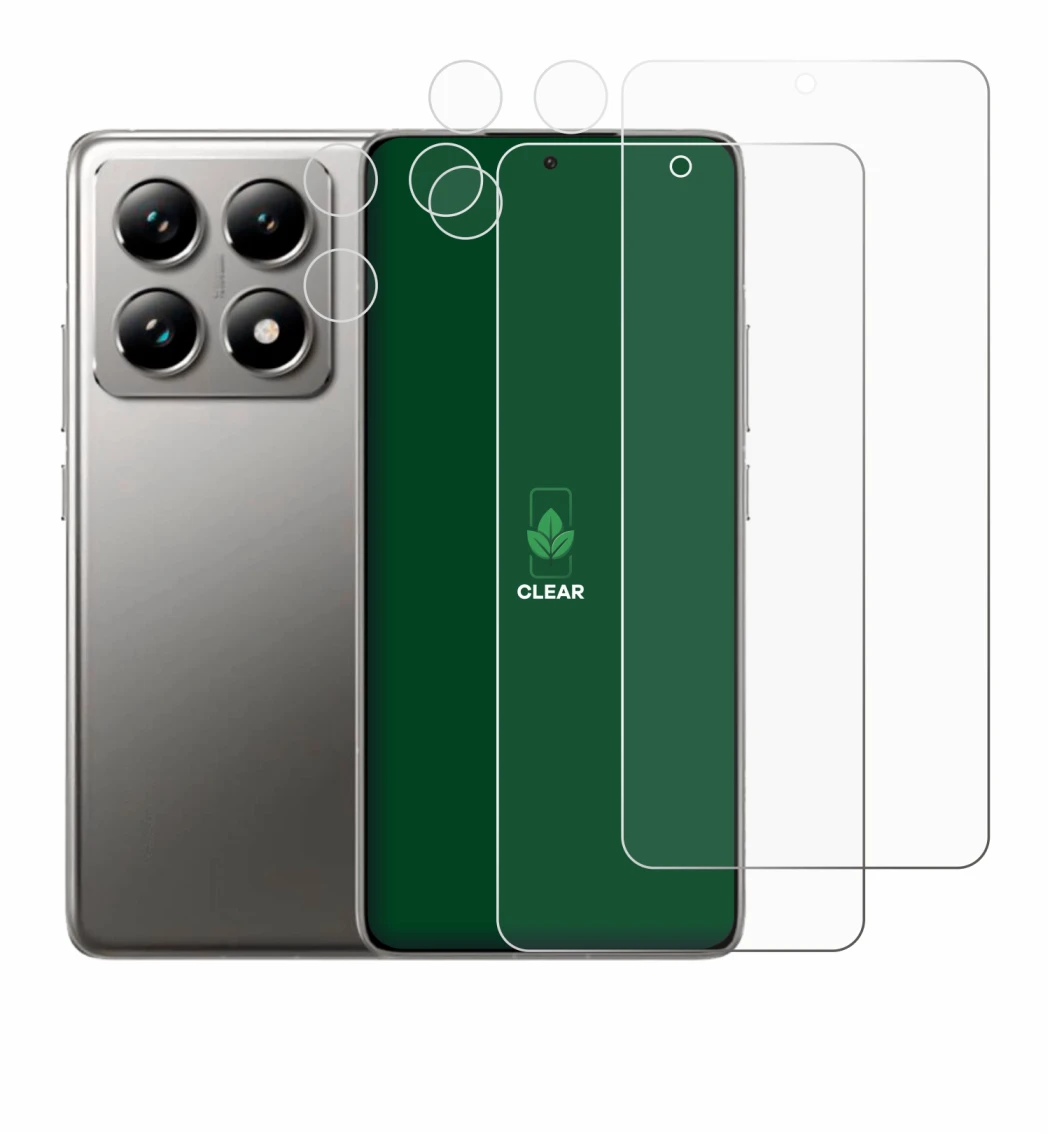 Image de l'appareil Xiaomi 14T Pro (Avant+Caméra) avec une grande variété de protections d'écran.