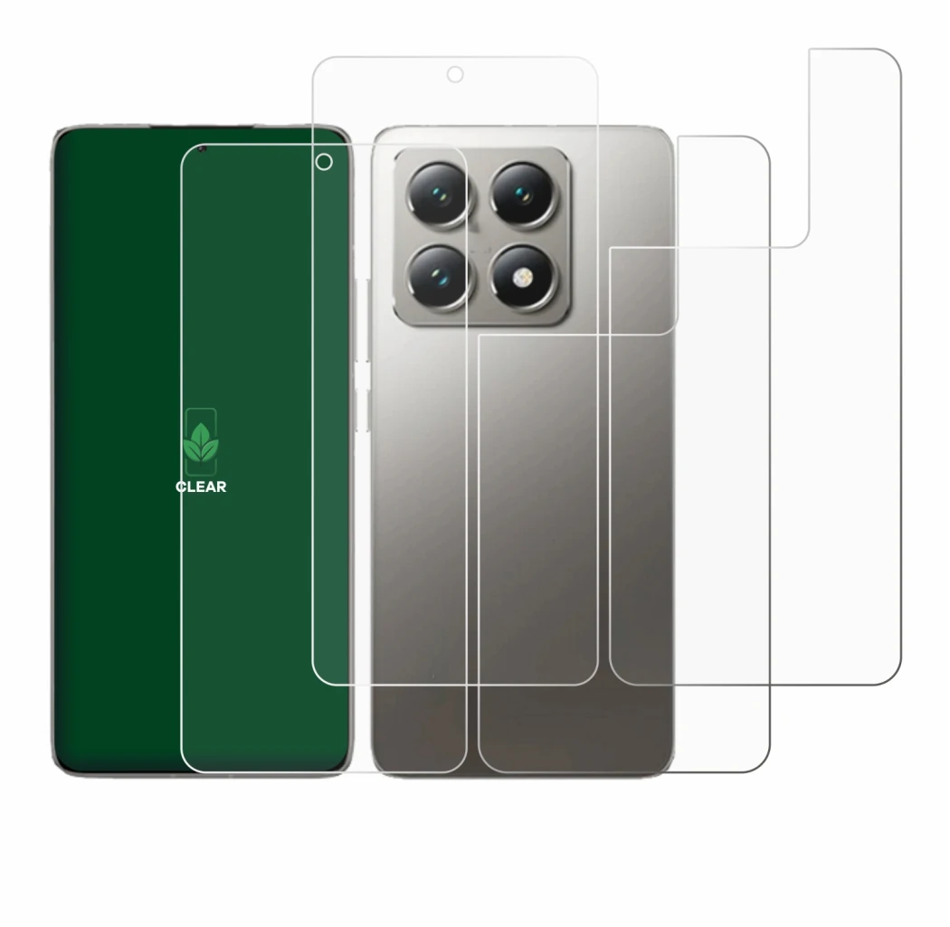 Image de l'appareil Xiaomi 14T Pro (Avant+Arrière) avec une grande variété de protections d'écran.
