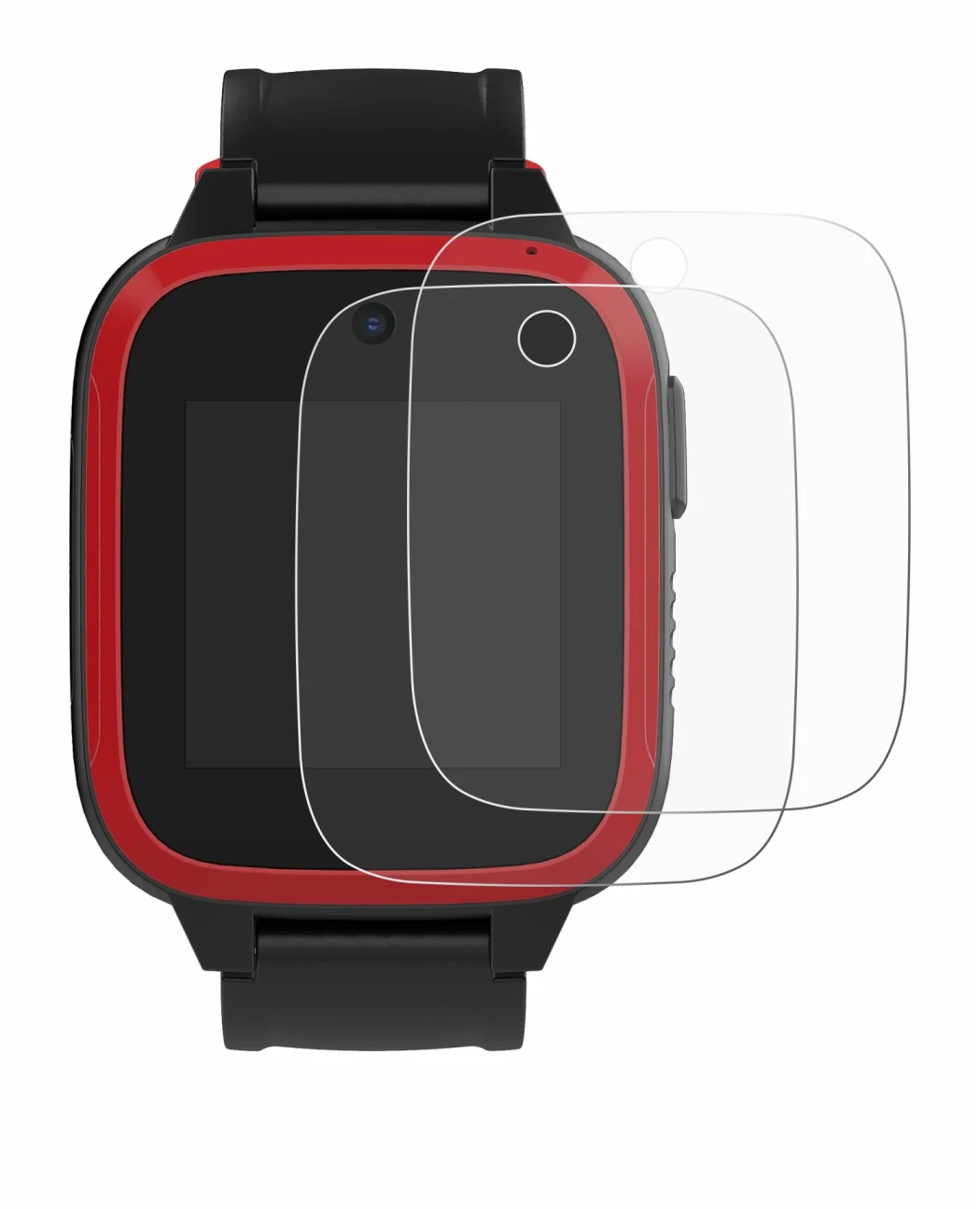 Image de l'appareil Xplora Let's Go avec une grande variété de protections d'écran.