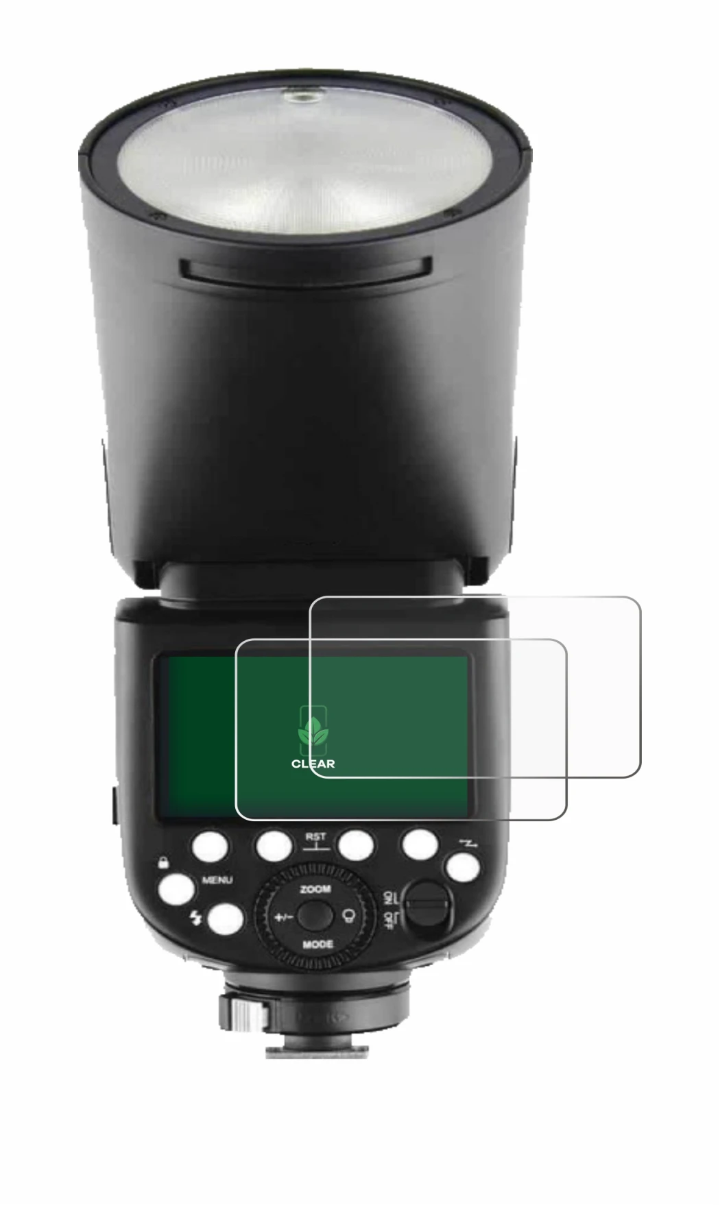 Image de l'appareil Godox TT685 II avec une grande variété de protections d'écran.
