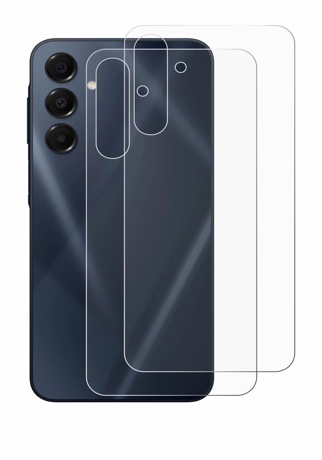 Image de l'appareil Samsung Galaxy A16 5G (Arrière) avec une grande variété de protections d'écran.