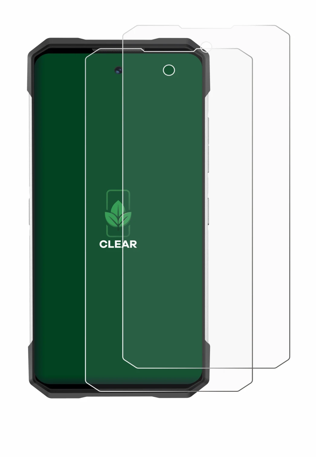 Image de l'appareil Doogee S200 avec une grande variété de protections d'écran.