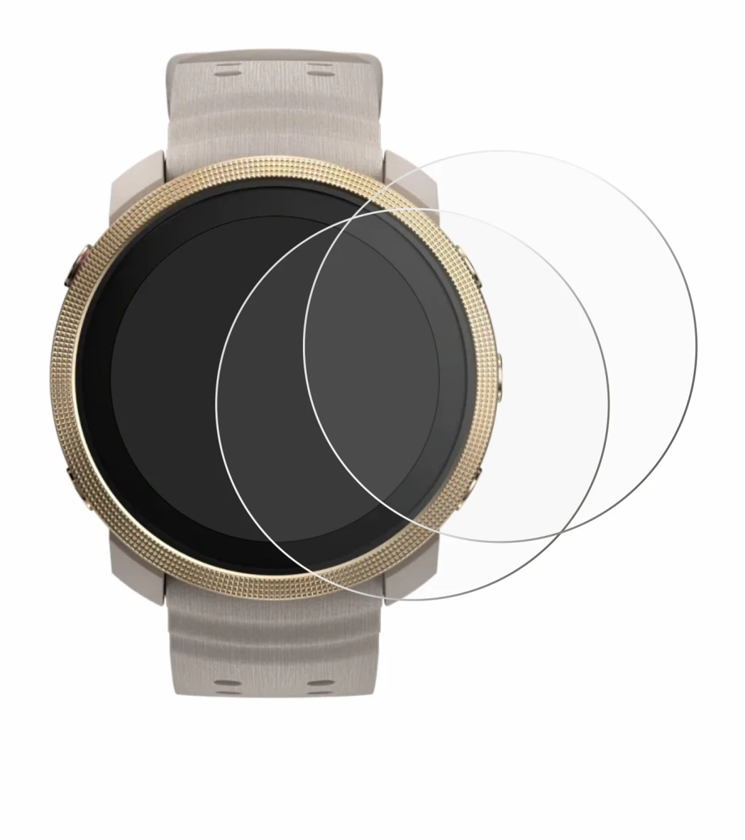 Image de l'appareil Polar Vantage M3 avec une grande variété de protections d'écran.