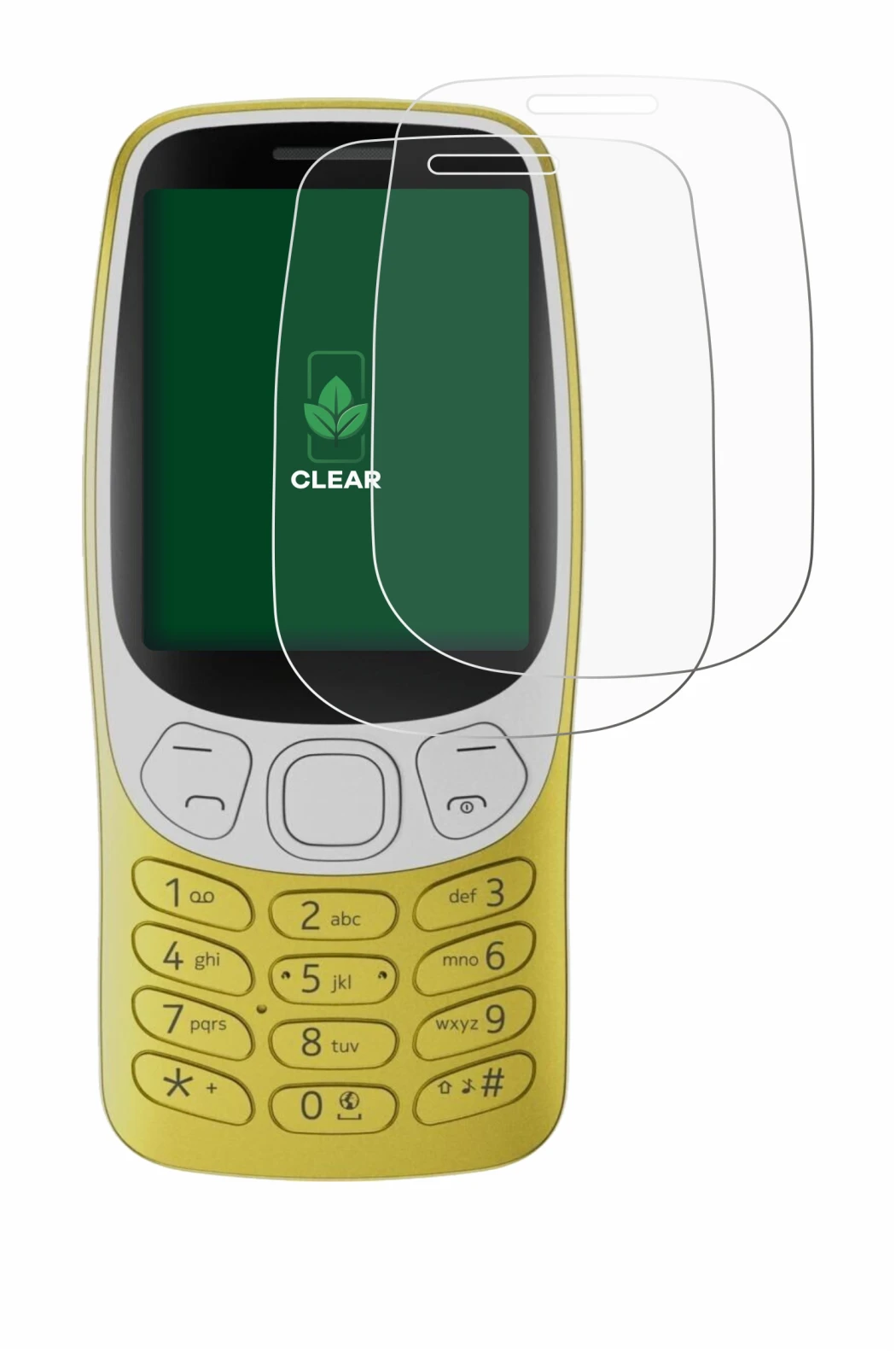 Image de l'appareil Nokia 3210 avec une grande variété de protections d'écran.