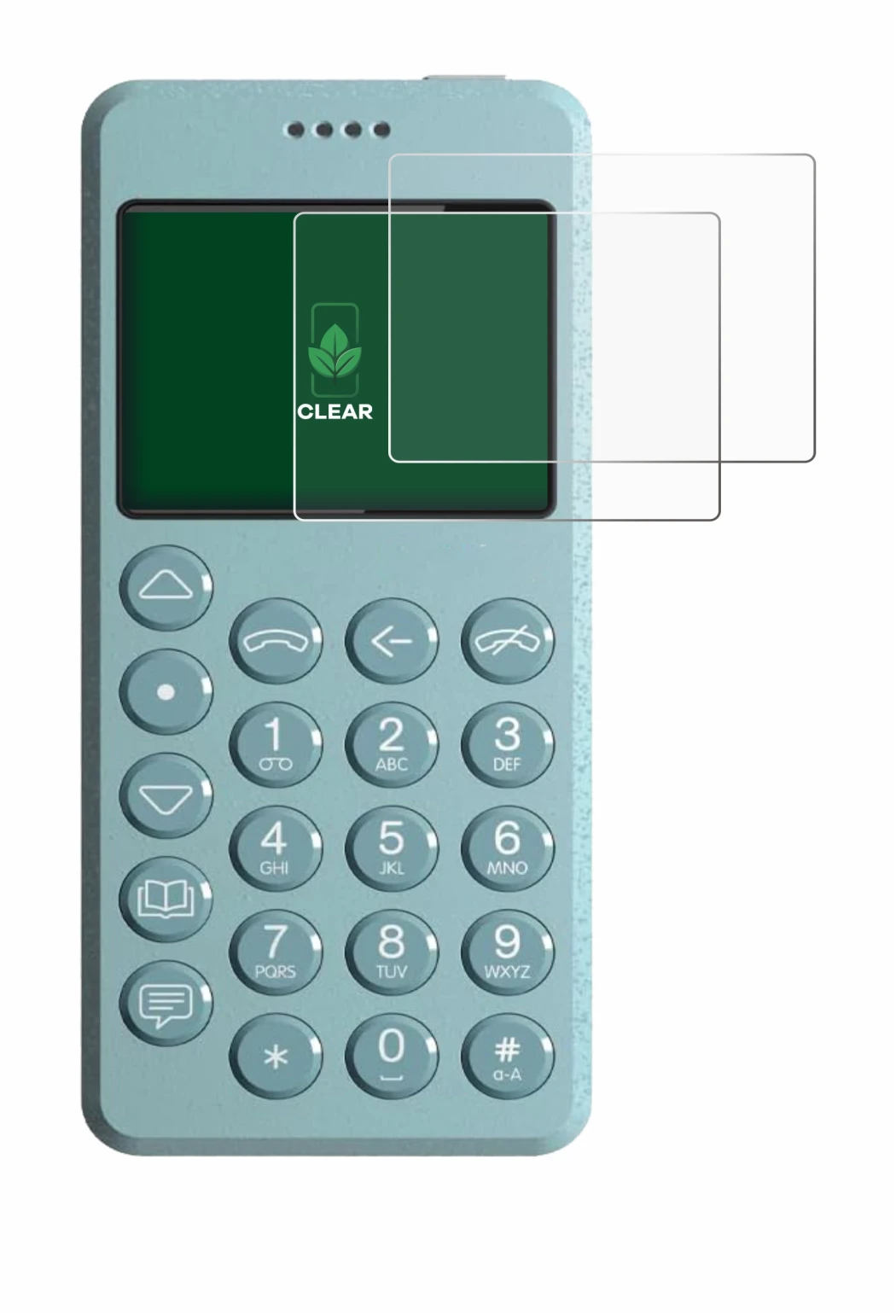 Image de l'appareil Punkt MP02 avec une grande variété de protections d'écran.