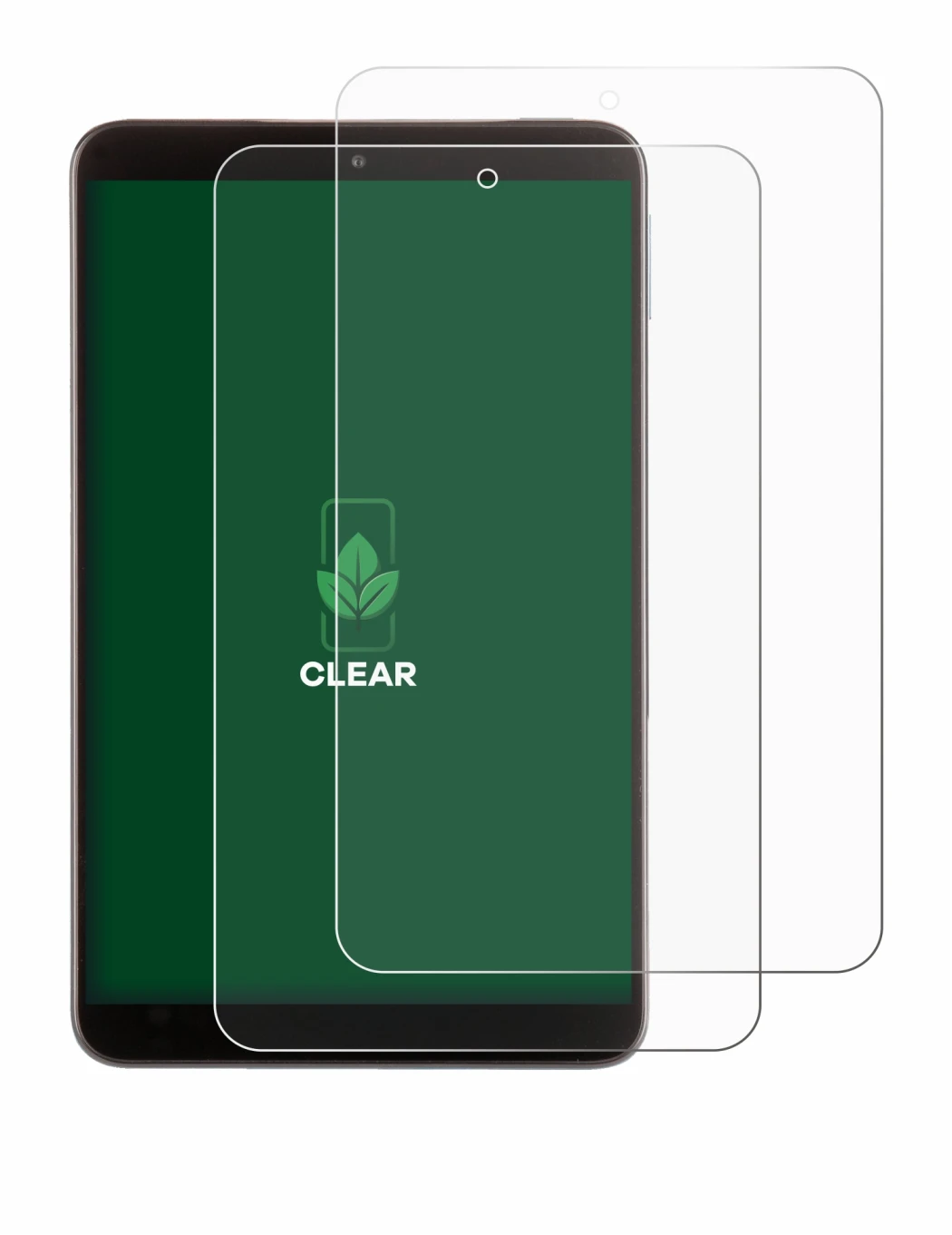 Image de l'appareil Nokia T10 (portrait) avec une grande variété de protections d'écran.