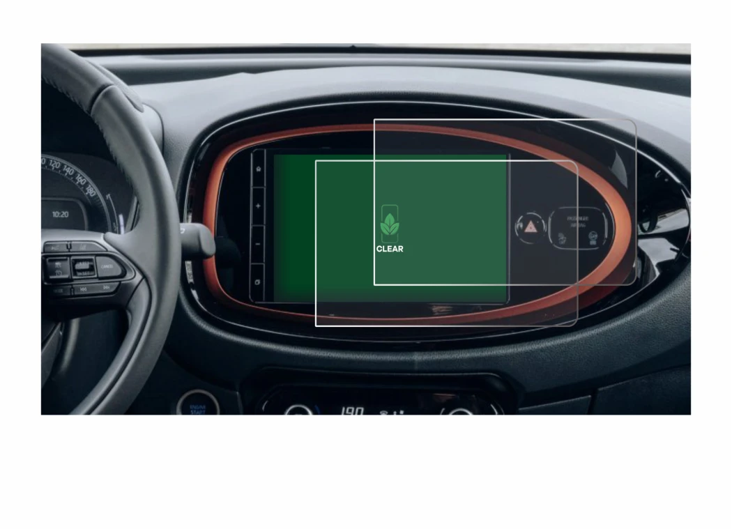 Image de l'appareil Toyota Aygo X (2022) avec une grande variété de protections d'écran.
