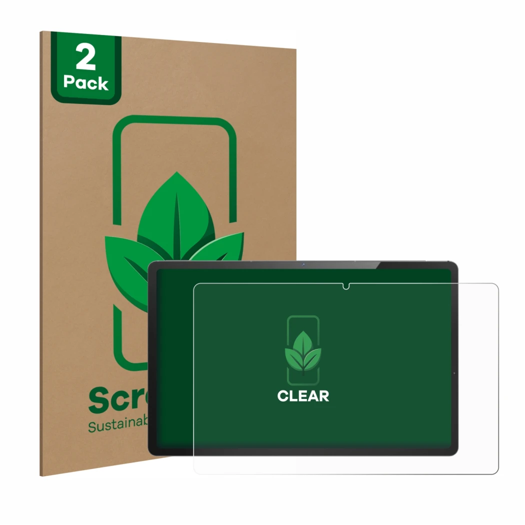Face avant d’un emballage produit avec le logo de la marque ScreenLeaf. À côté, l’appareil LincPlus T4 11