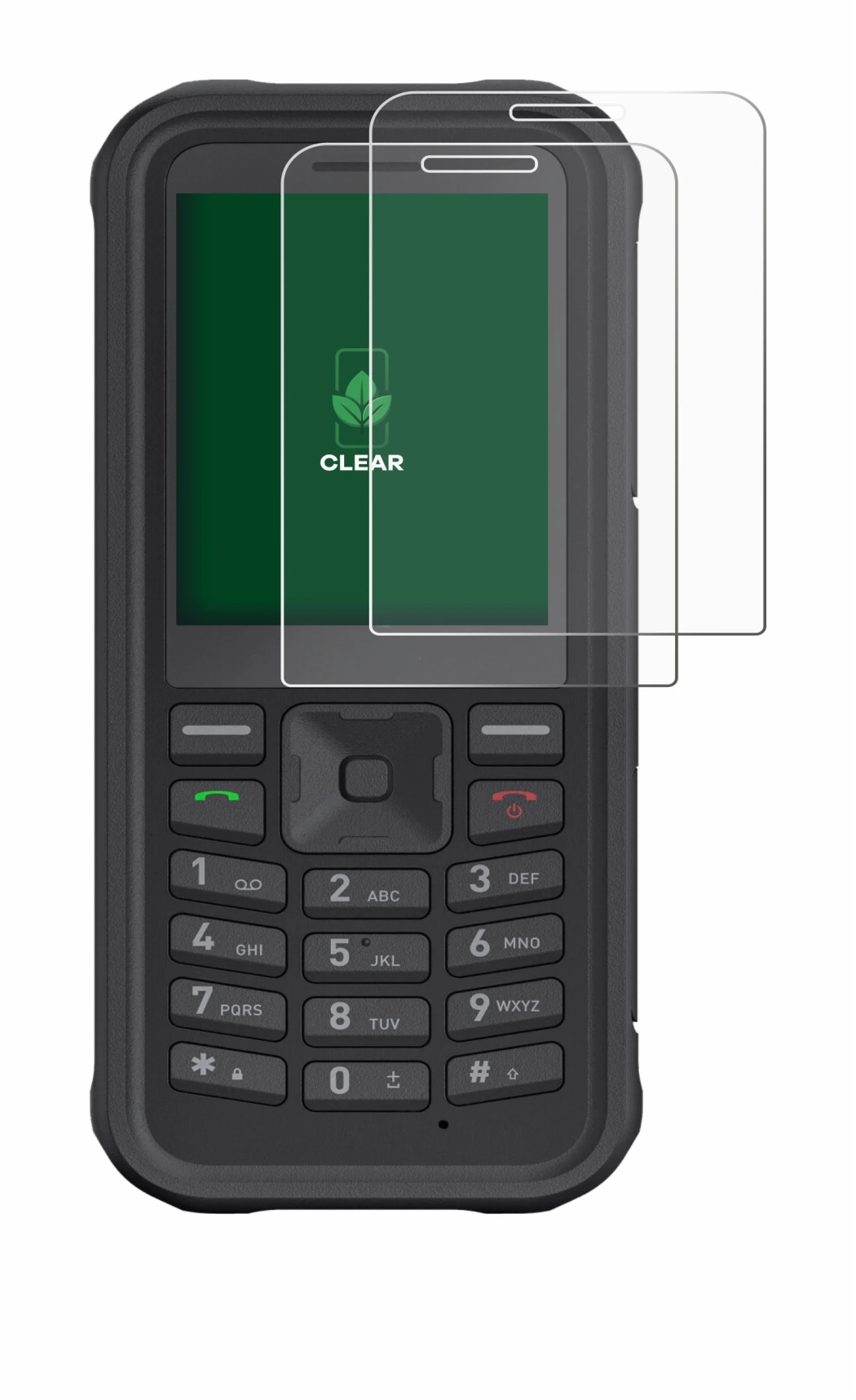 Image de l'appareil Sonim XP100 avec une grande variété de protections d'écran.