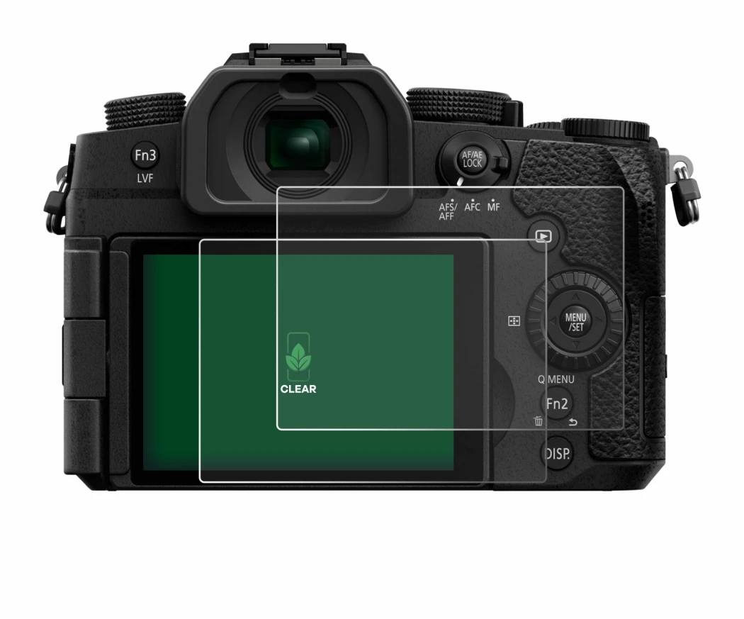 Image de l'appareil Panasonic Lumix DC-G97 avec une grande variété de protections d'écran.