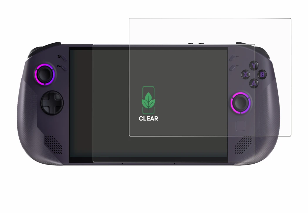 Image de l'appareil Lenovo Legion Go S avec une grande variété de protections d'écran.