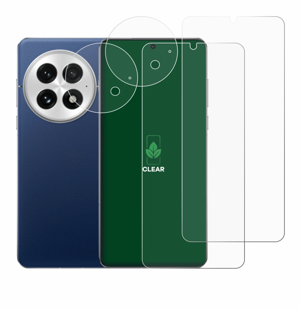 Image de l'appareil OnePlus 13 (Avant+Caméra) avec une grande variété de protections d'écran.