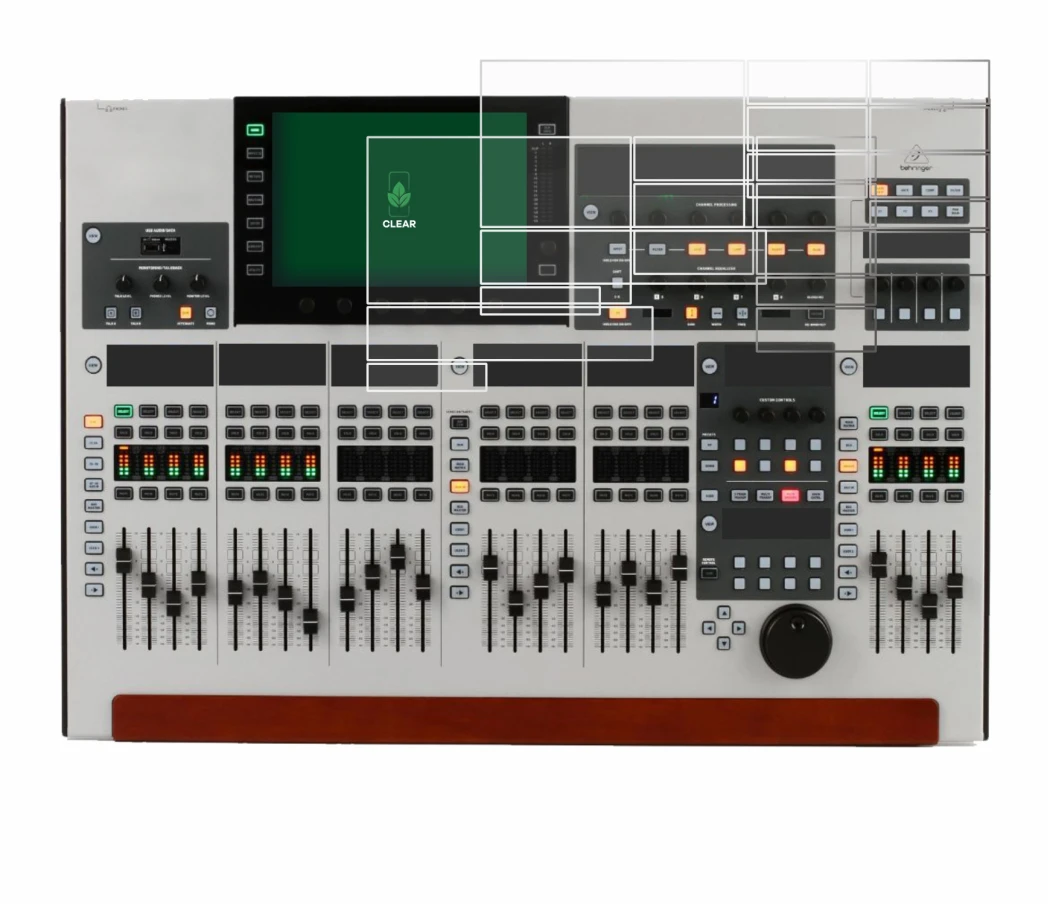 Image de l'appareil Behringer Wing (Ensemble composé de 11 feuilles) avec une grande variété de protections d'écran.