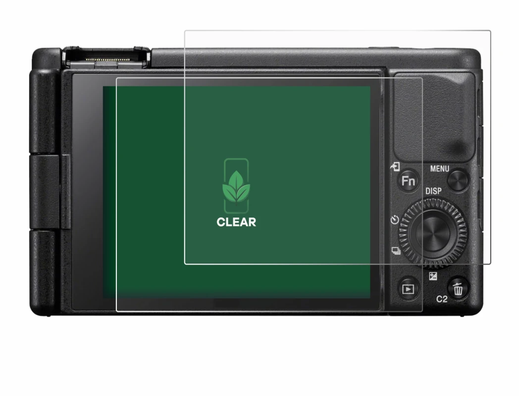 Image de l'appareil Sony ZV-1A avec une grande variété de protections d'écran.