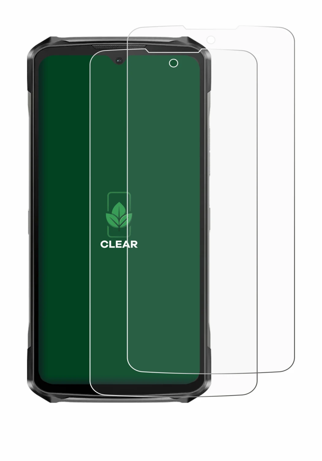 Image de l'appareil Doogee S119 avec une grande variété de protections d'écran.