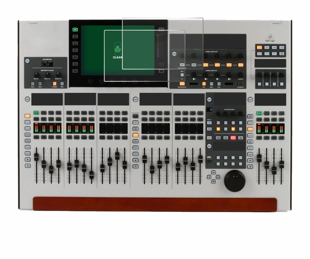 Image de l'appareil Behringer Wing avec une grande variété de protections d'écran.