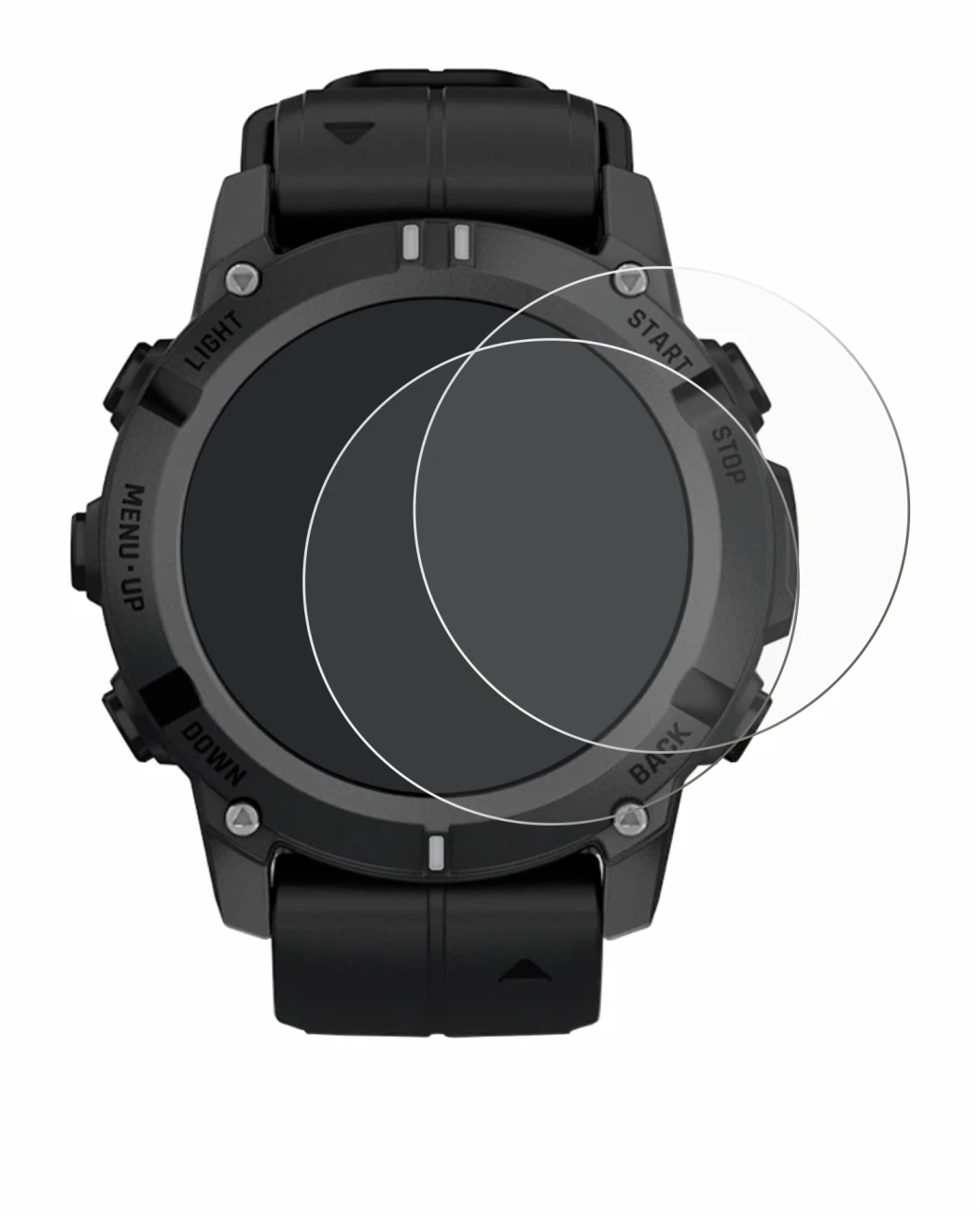 Image de l'appareil Garmin Descent G2 avec une grande variété de protections d'écran.