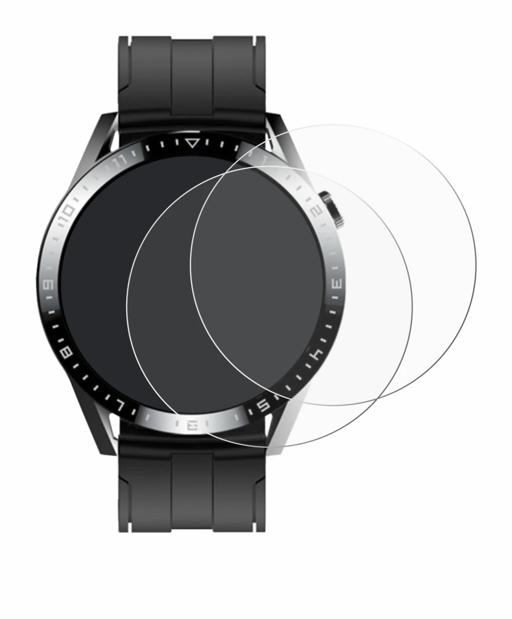 Image de l'appareil Tracer Smartwatch SM9 avec une grande variété de protections d'écran.
