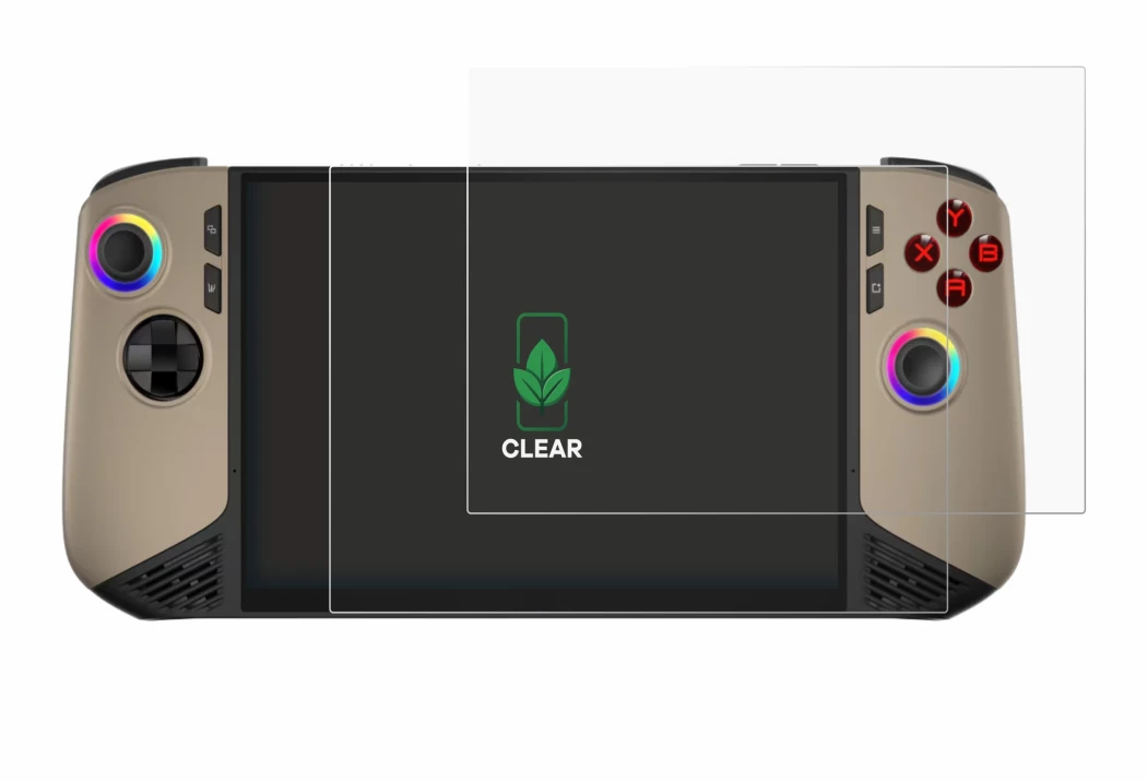Image de l'appareil MSI Claw 8 AI+ avec une grande variété de protections d'écran.