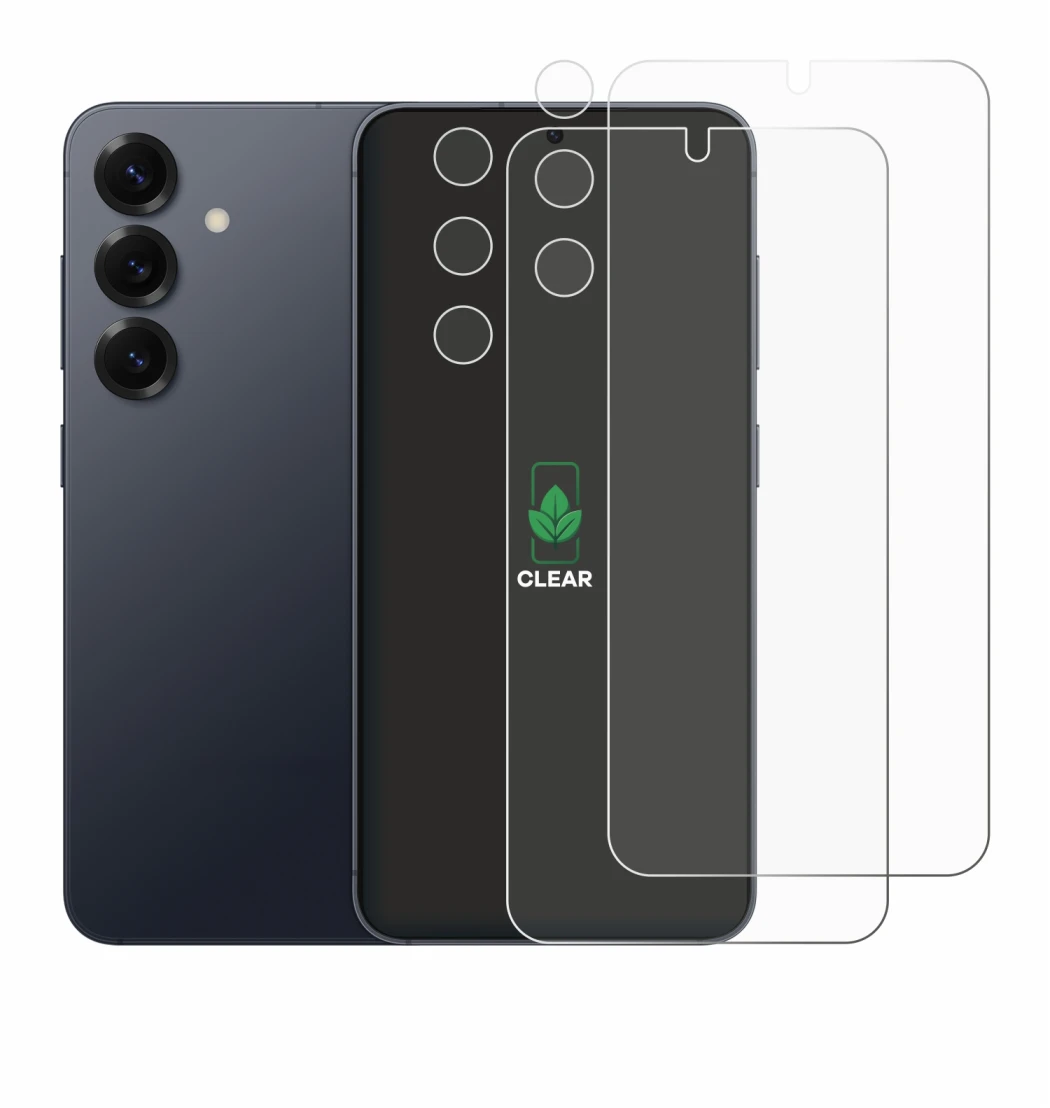 Image de l'appareil Samsung Galaxy S25 Plus Enterprise Edition (Avant+Caméra) avec une grande variété de protections d'écran.
