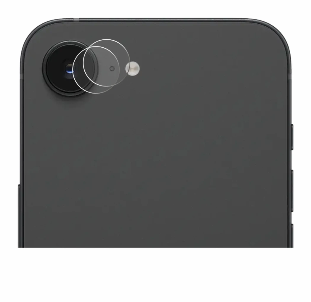 Image de l'appareil Apple iPhone 16e (Caméra UNIQUEMENT) avec une grande variété de protections d'écran.