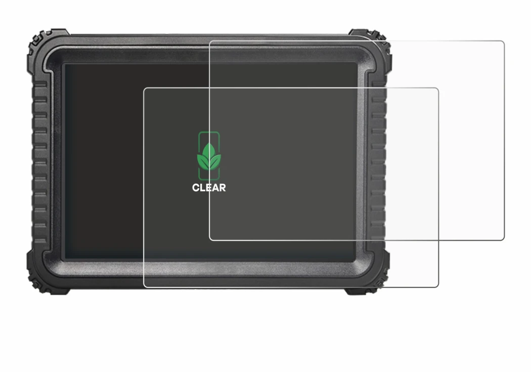 Image de l'appareil iCarsoft CR Ultra avec une grande variété de protections d'écran.