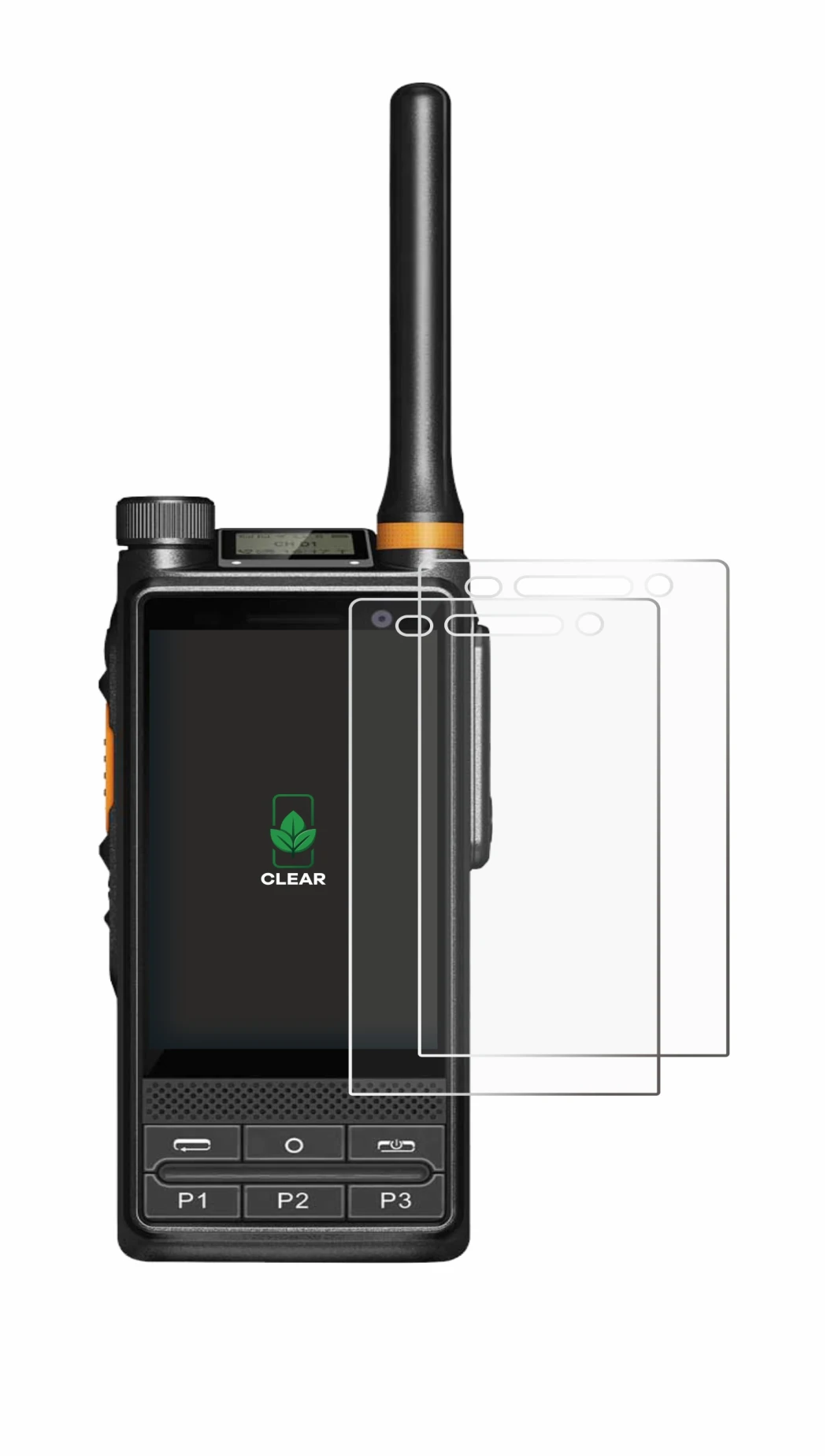 Image de l'appareil Hytera PDC680 avec une grande variété de protections d'écran.