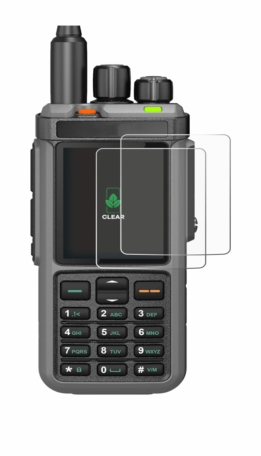 Image de l'appareil Radtel RT-880 avec une grande variété de protections d'écran.