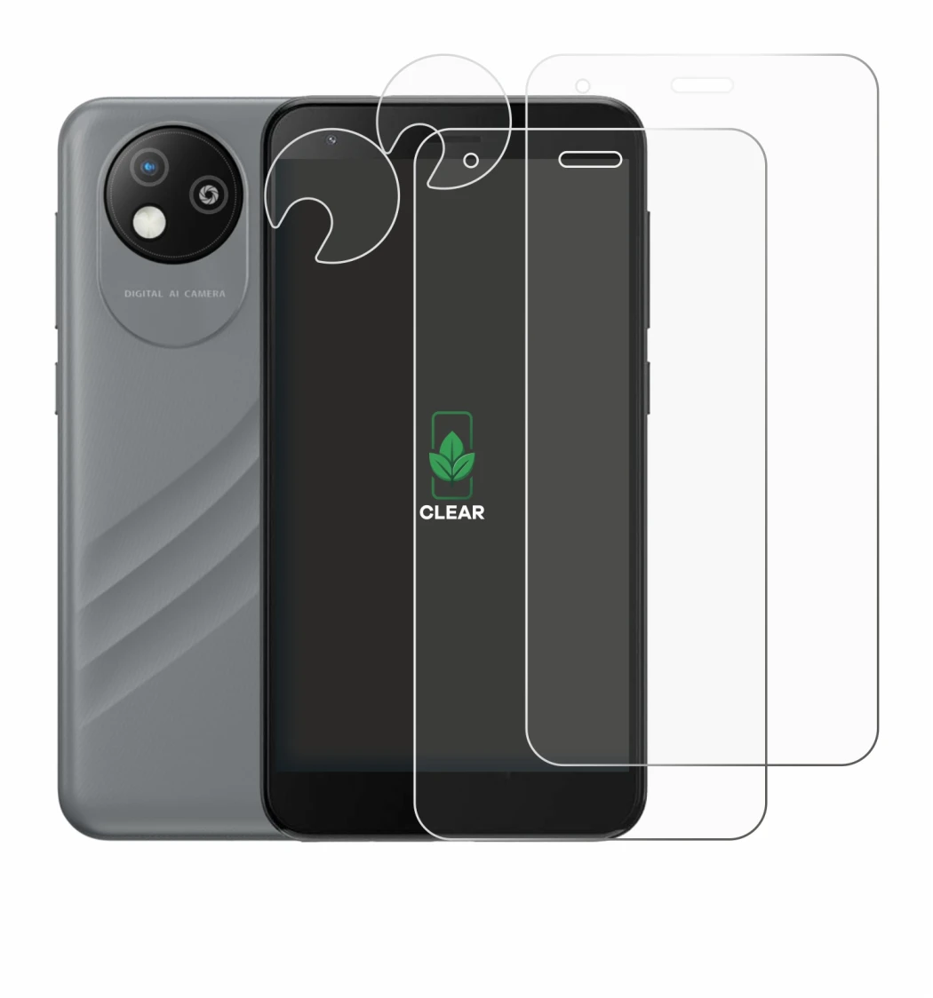 Image de l'appareil ZTE Blade A35 lite (Avant+Caméra) avec une grande variété de protections d'écran.
