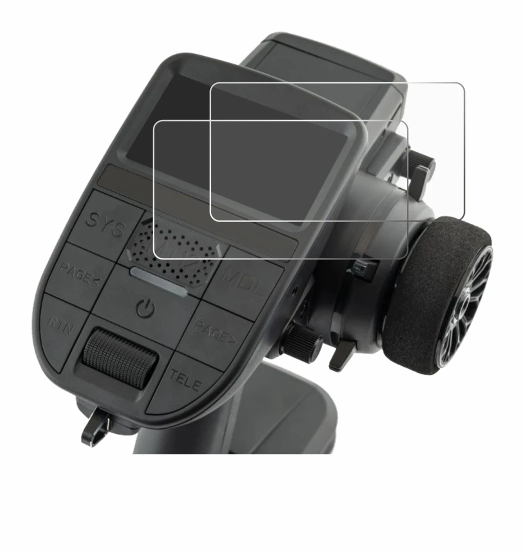Image de l'appareil Radiomaster MT12 avec une grande variété de protections d'écran.