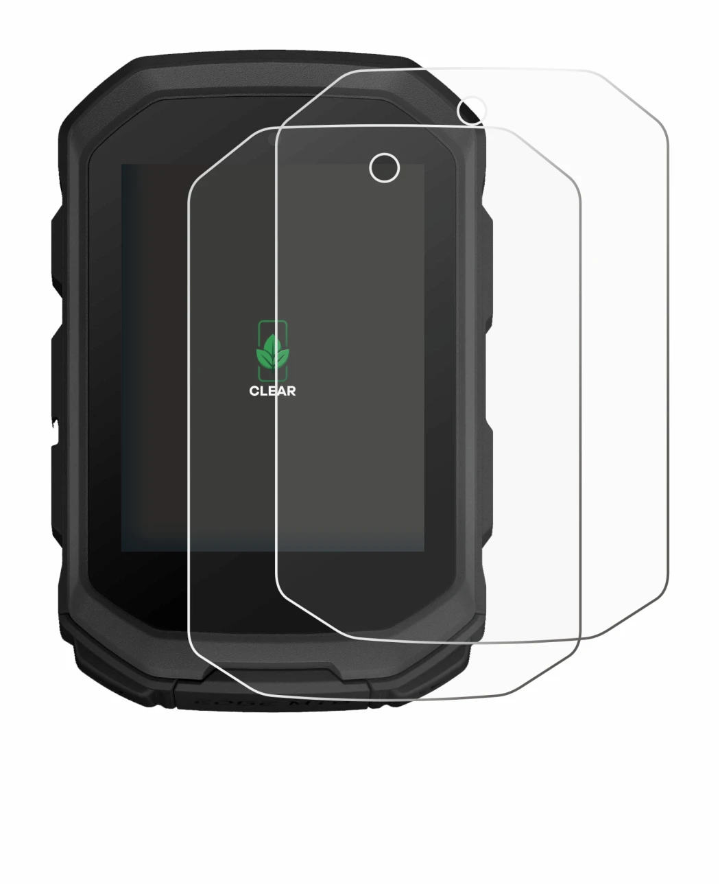 Image de l'appareil Garmin Edge MTB avec une grande variété de protections d'écran.
