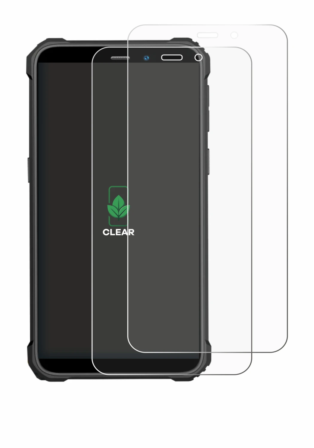 Image de l'appareil Oukitel WP32 Pro avec une grande variété de protections d'écran.