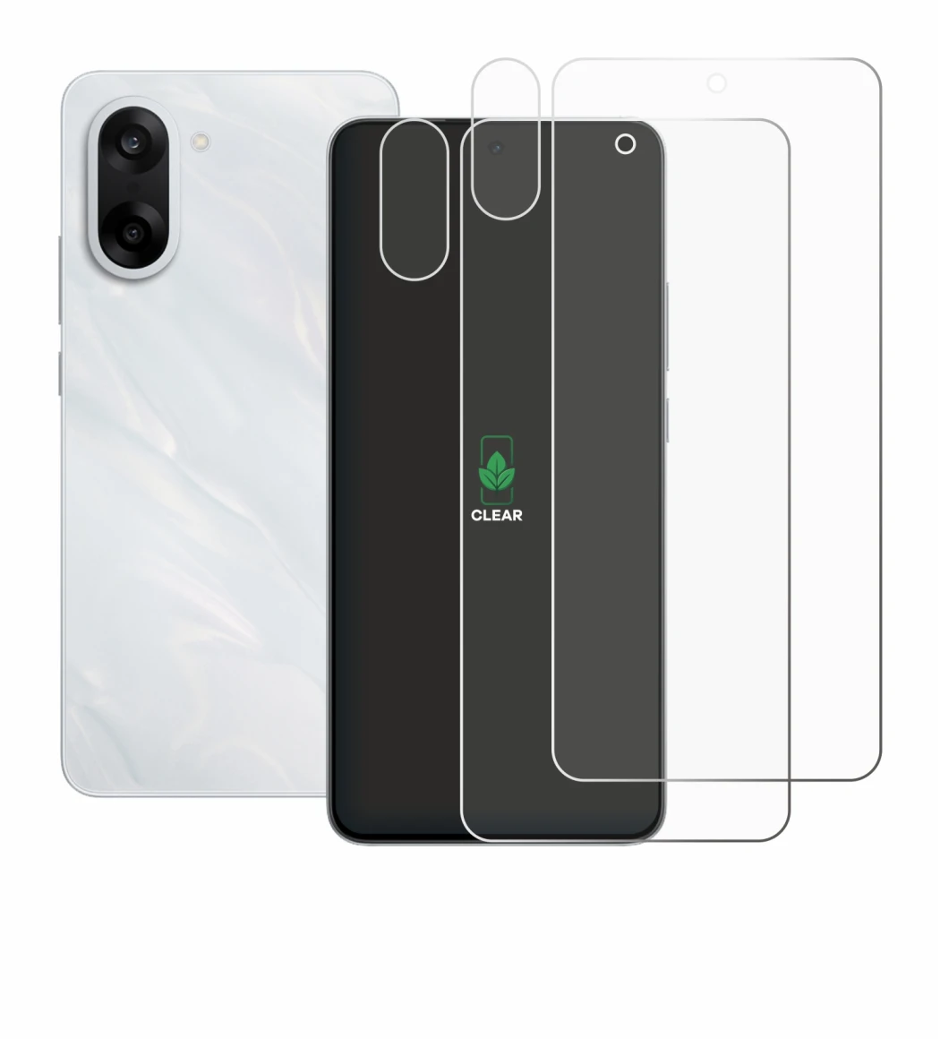 Image de l'appareil OnePlus Nord CE 5 (Avant+Caméra) avec une grande variété de protections d'écran.