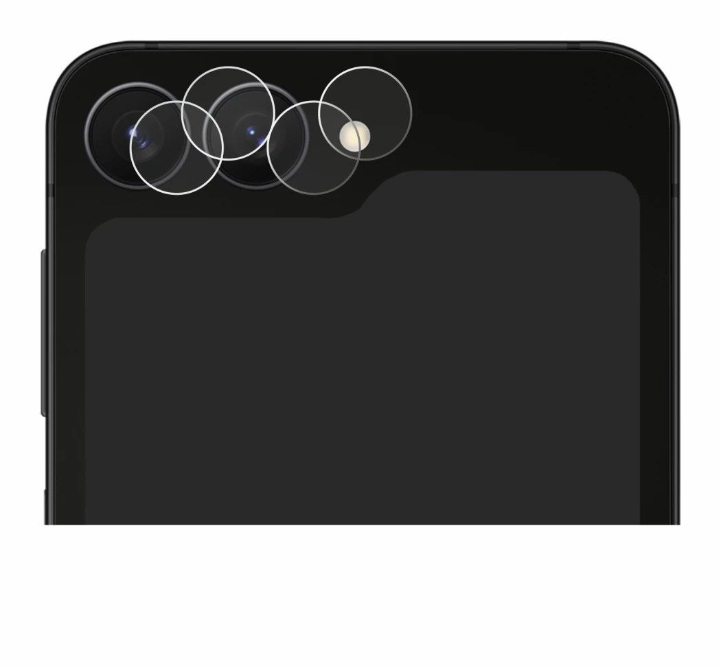 Image de l'appareil Samsung Galaxy Z Flip 7 FE (Caméra UNIQUEMENT) avec une grande variété de protections d'écran.