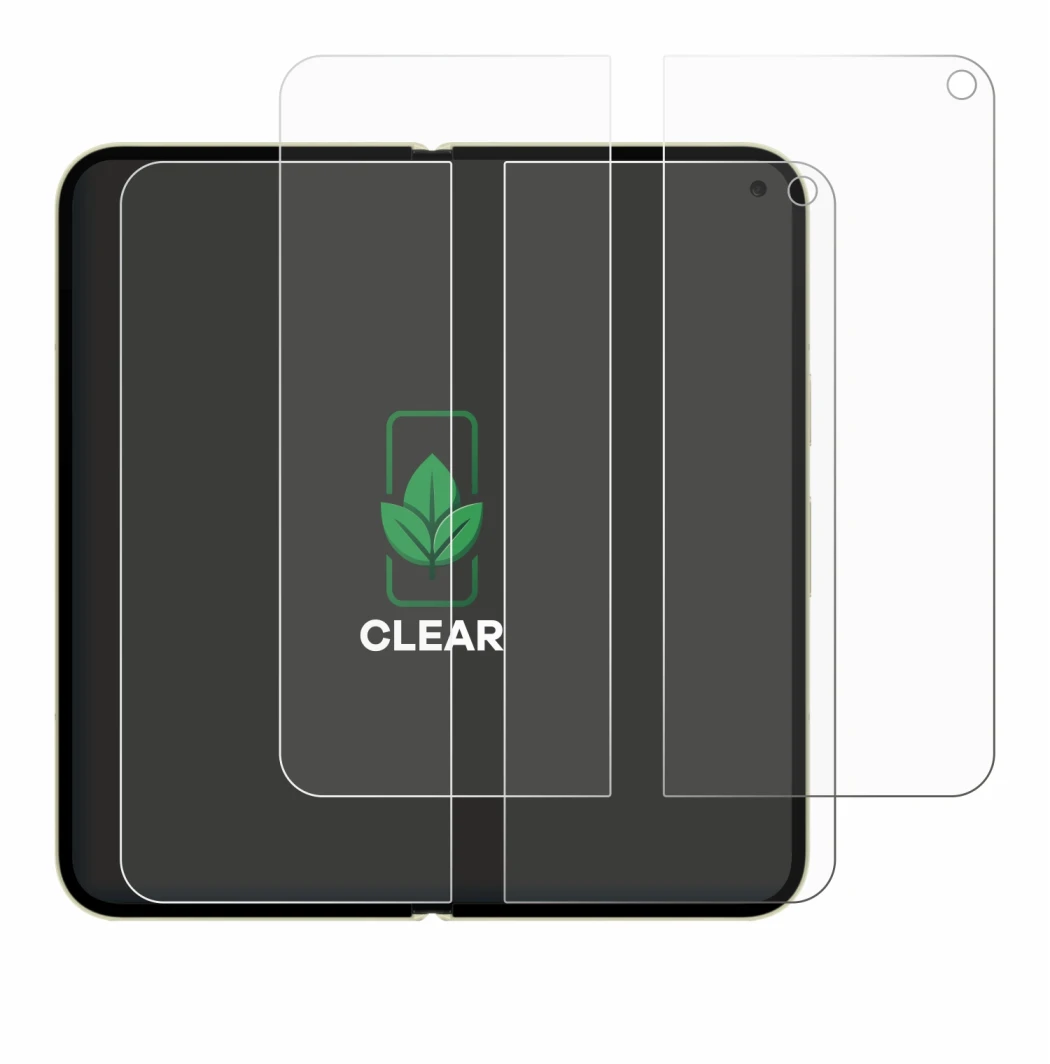 Image de l'appareil Google Pixel 10 Pro Fold (Affichage interne) avec une grande variété de protections d'écran.