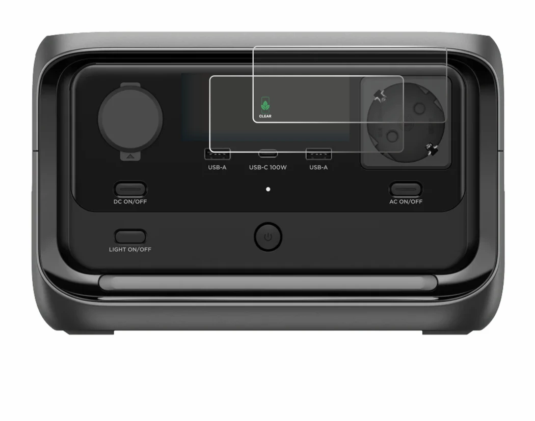 Image de l'appareil EcoFlow River 3 Plus avec une grande variété de protections d'écran.
