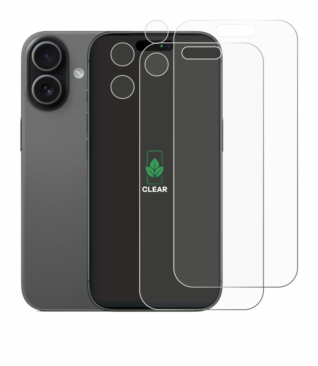 Image de l'appareil Apple iPhone 17 (Avant+Caméra) avec une grande variété de protections d'écran.