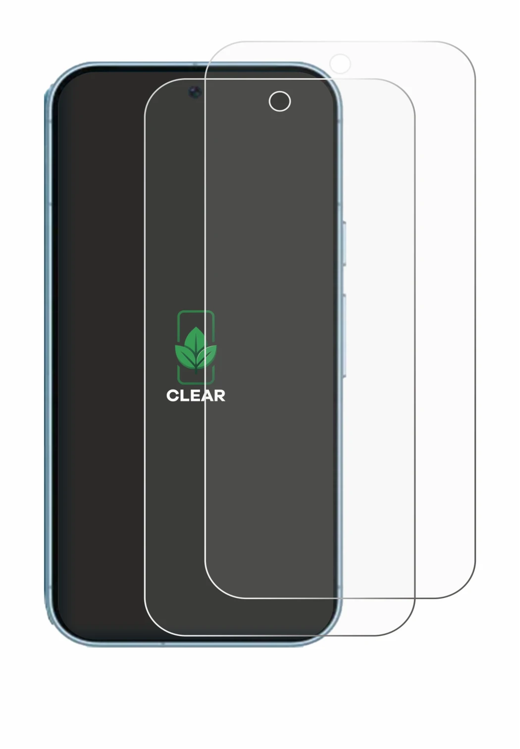 Image de l'appareil Google Pixel 9 (case-friendly) avec une grande variété de protections d'écran.