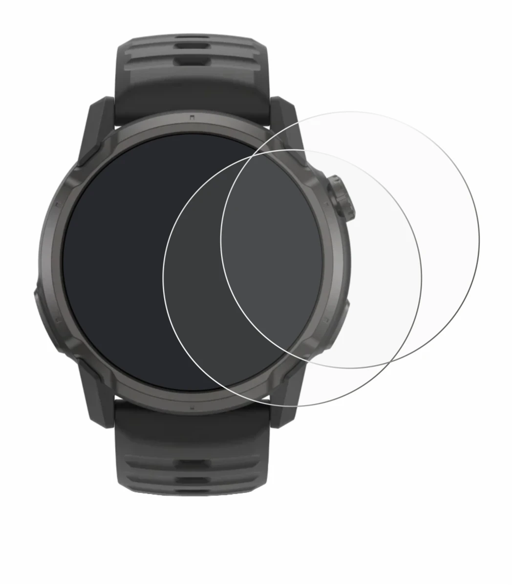 Image de l'appareil Coros Apex 4 (42 mm) avec une grande variété de protections d'écran.