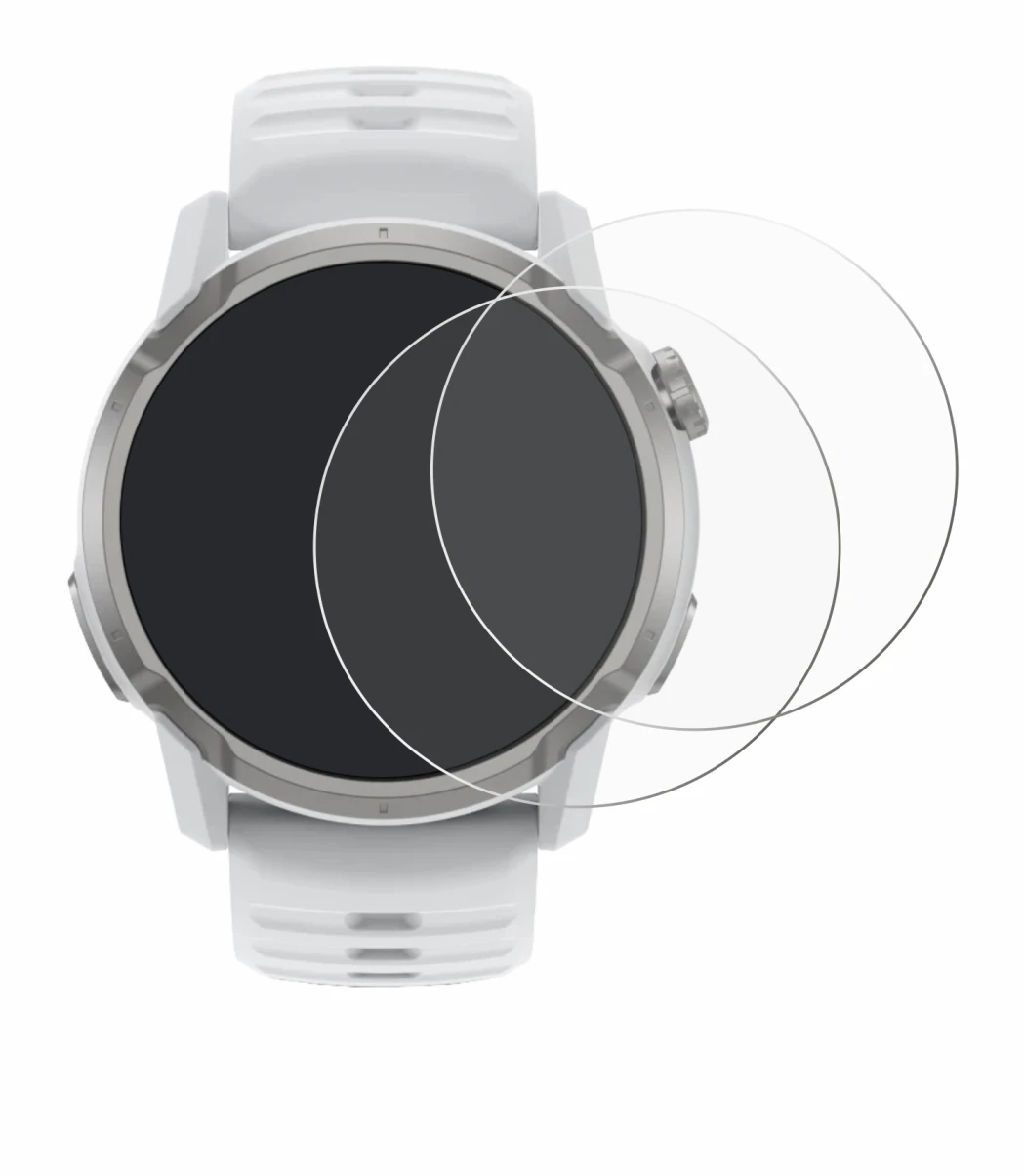 Image de l'appareil Coros Apex 4 (46 mm) avec une grande variété de protections d'écran.